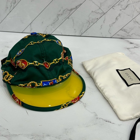 Gucci Silk Chain-Link Hat - Picture 1 of 8